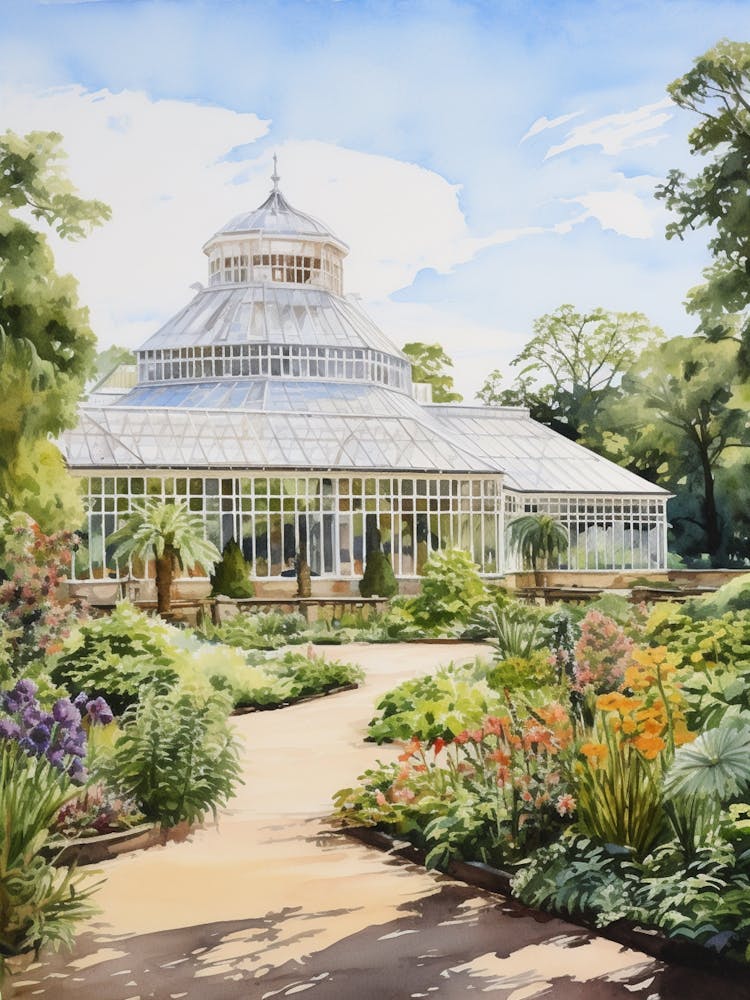 Royal Botanical Gardens Kew Uk Watercolour 1
