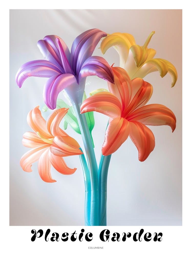 Dreamy Inflatable Flowers Poster Columbine 1