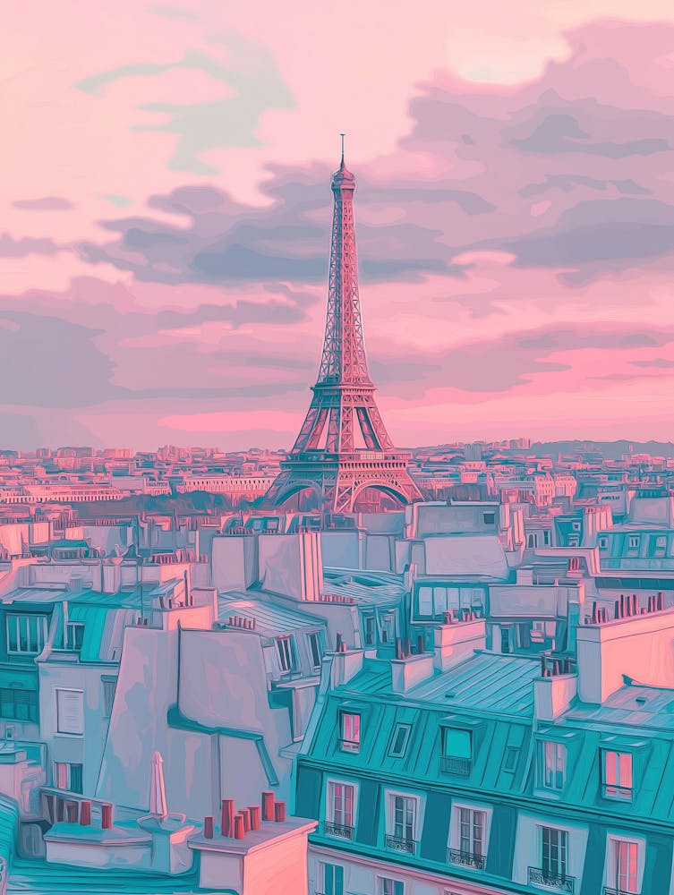 Rooftop Of Paris Eiffel Tower