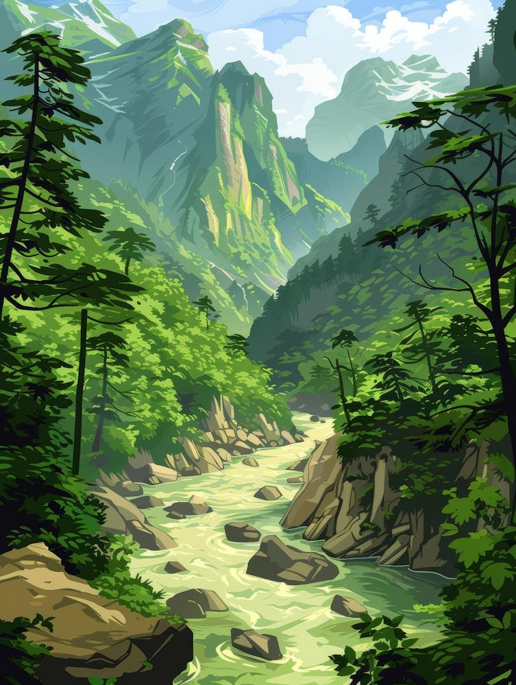 Chinese Mountain Scenery