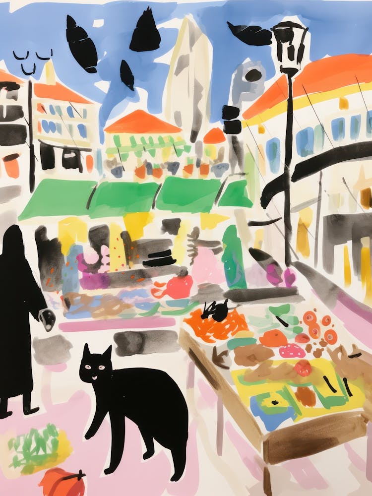 The Food Market In Sydney 3 Illustration