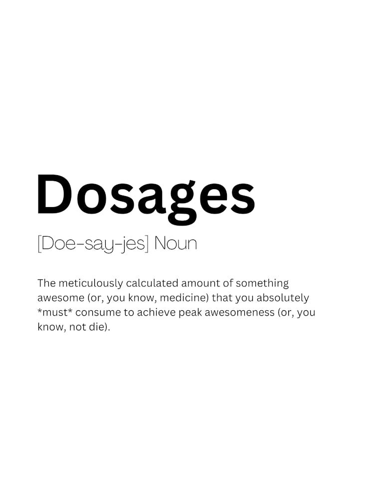 Dosages Definition Meaning