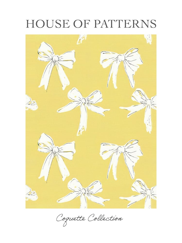 Sunshine Coquette Bows 3 Pattern Poster