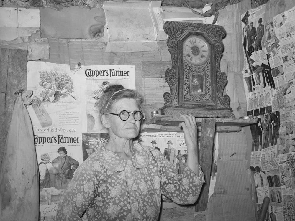 Widow, Tenant Farmer , Mcintosh County, Oklahoma By Russell Lee