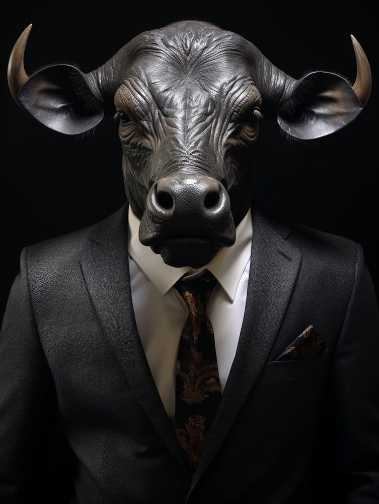 African Buffalo Wearing A Suit 1