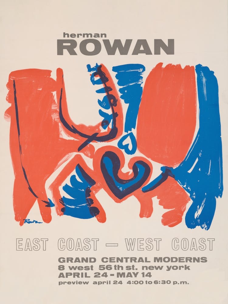 Herman Rowan Vintage Exhibition Poster