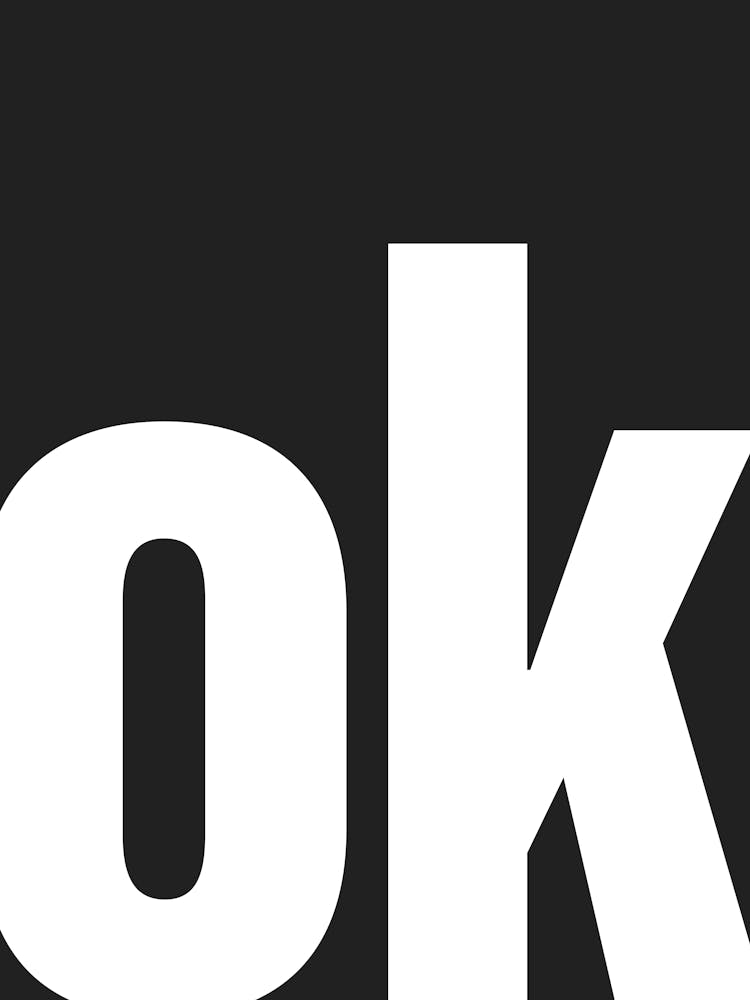 Ok Typography - White and Black