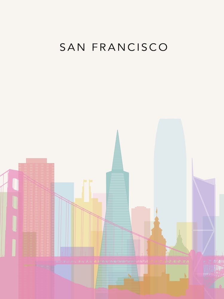 Rainbow San Francisco Skyline