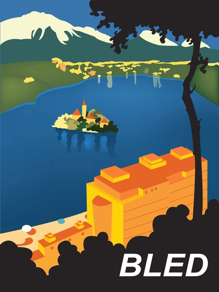 Bled, Aerial View on the Lake, Slovenia