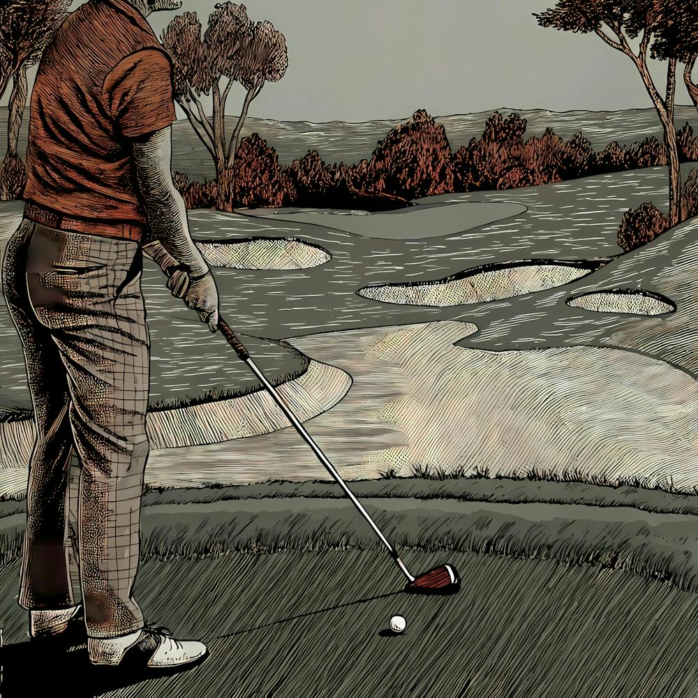 Golfer At The Tee 1