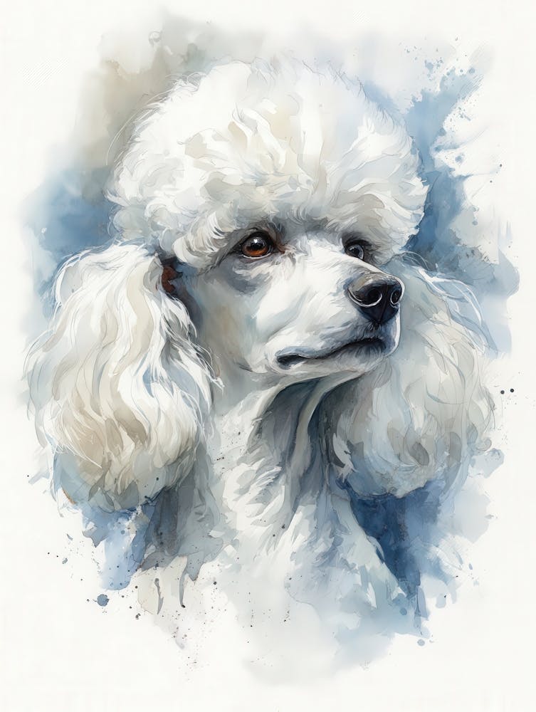 Aihrgdesign Isolated Watercolor Painting Of Dog Portraits Poo 971c0693 Fbe2 42da A40a 929c5eaa5b03 2