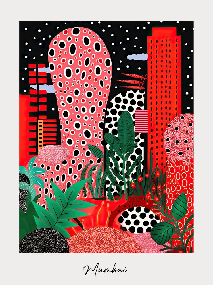 Poster Of Mumbai, Illustration In The Style Of Pop Art 4