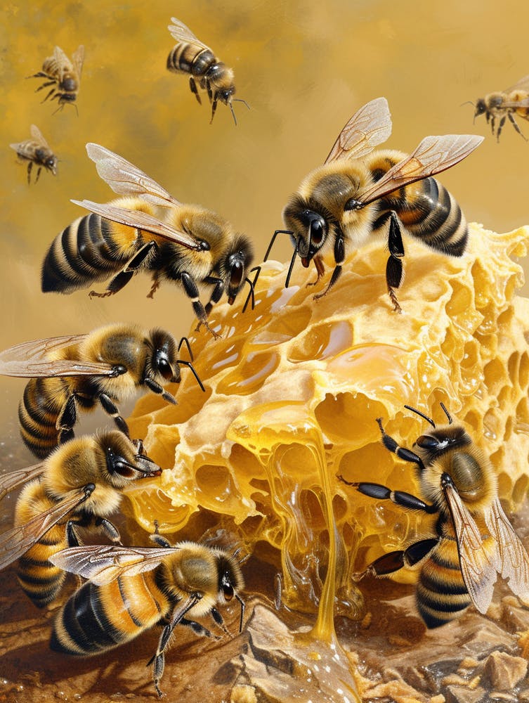 Andrena Bee Realism Illustration 14