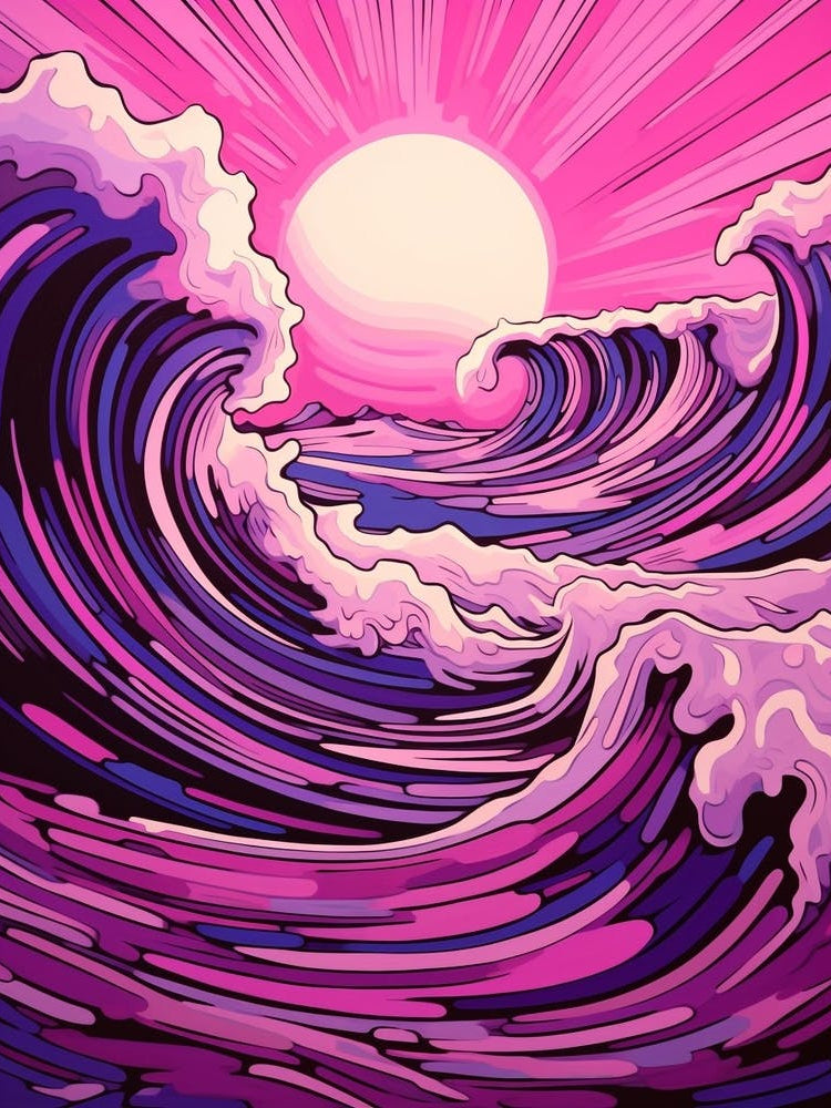 Waves Abstract Geometric Illustration 4