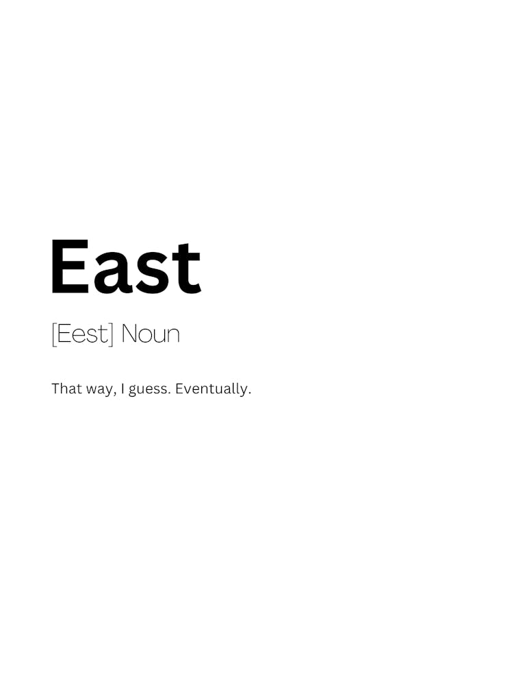 Définition et Sens de "East"