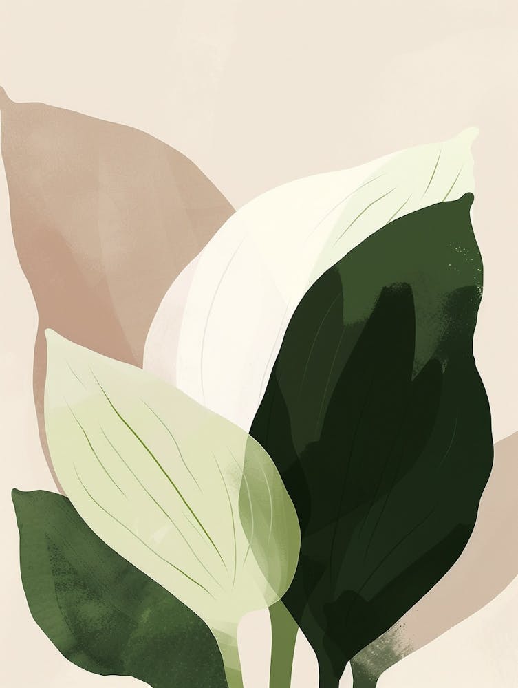 Hosta Plant Minimalist Illustration 2