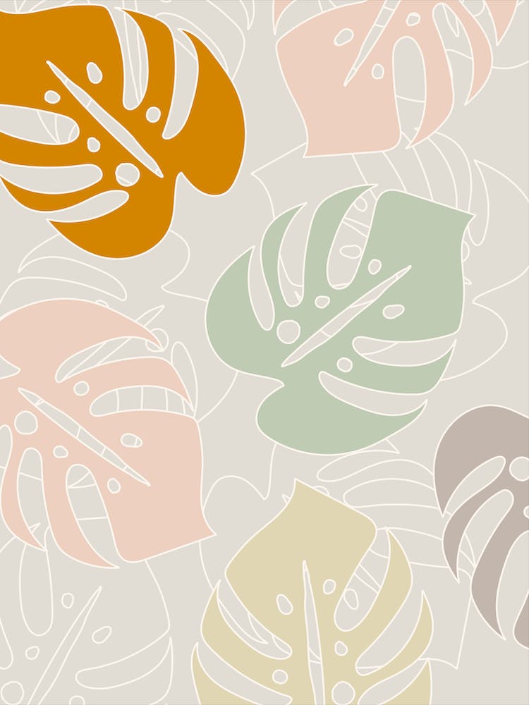 Monstera Pastel
