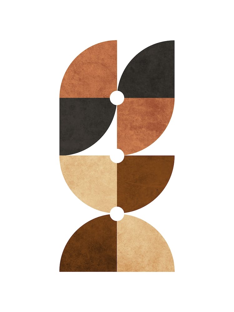 Motif De Quart De Cercle En Marron 2