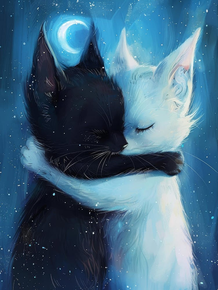 Two Cats Hugging 6