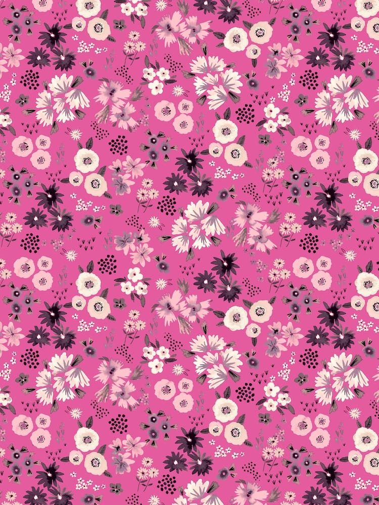 Little Flowers Fucsia