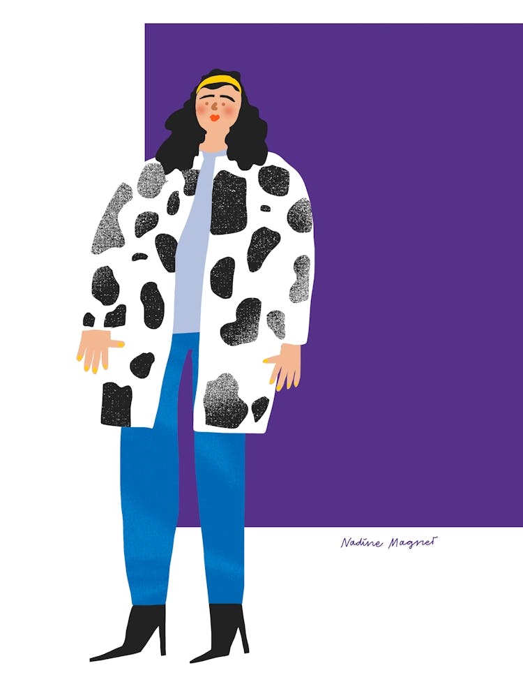 Cow Jacket Girl Woman Print