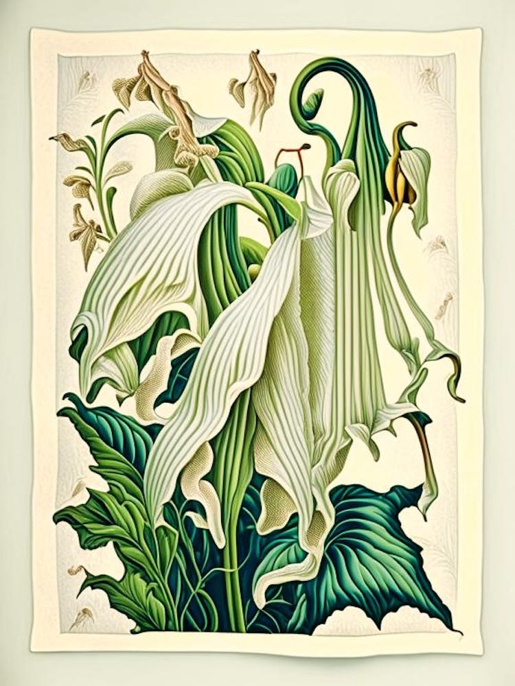 Angel'S Trumpet 1 Floral Botanical Vintage Poster Flower