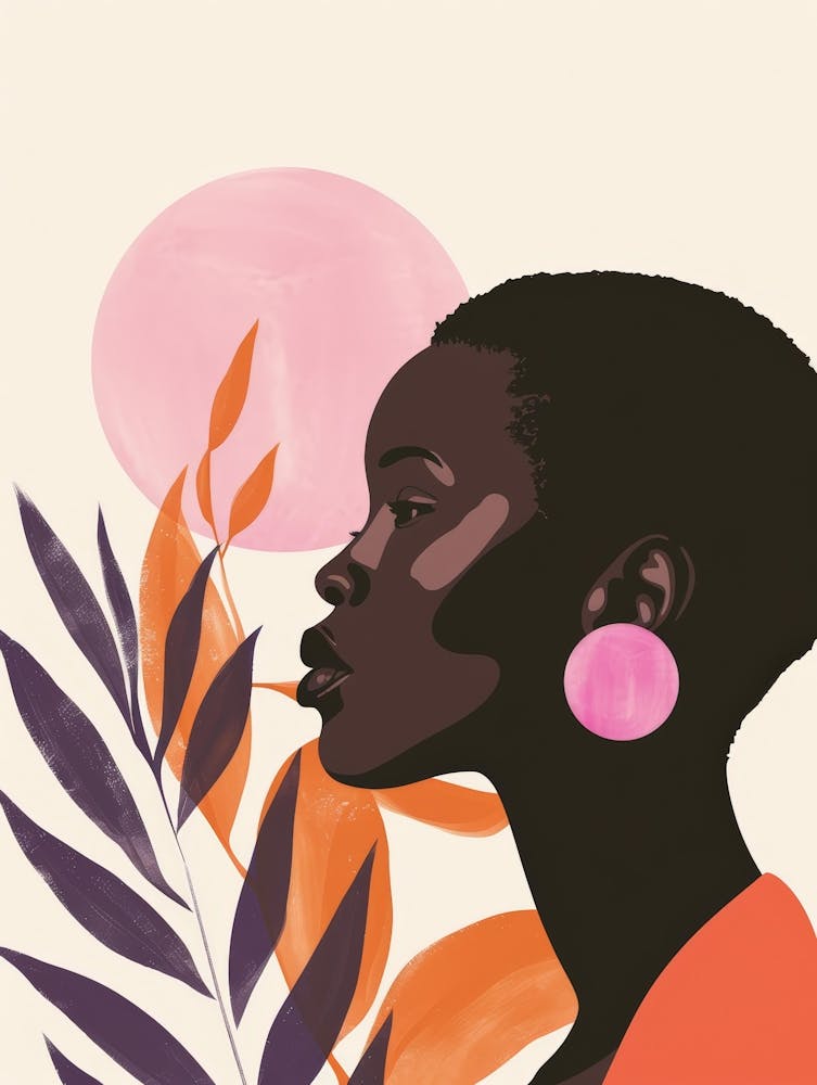 Black Woman With Earrings 4