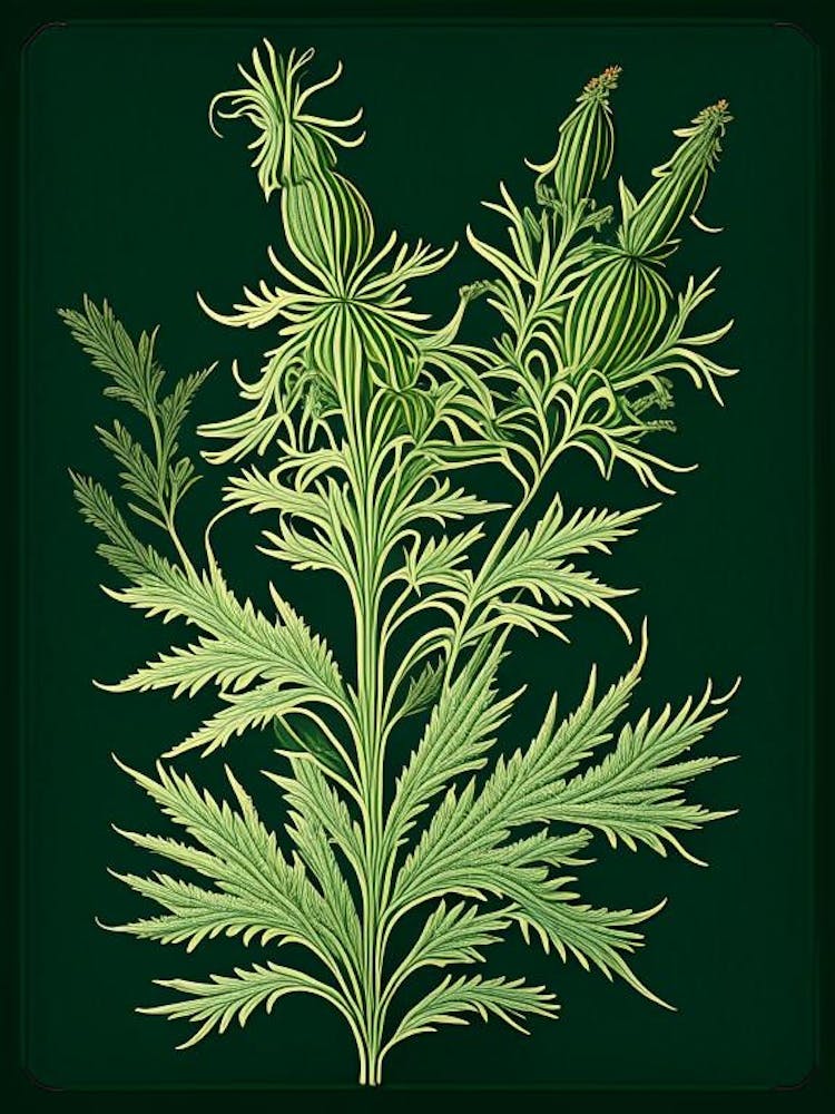 Mugwort Herb Vintage Botanical