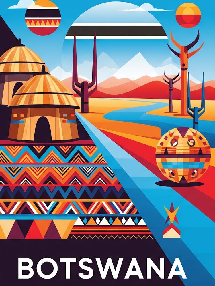 Botswana Culture Geometric