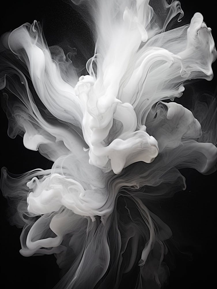 Ephemeral Beauty Abstract Black And White 8