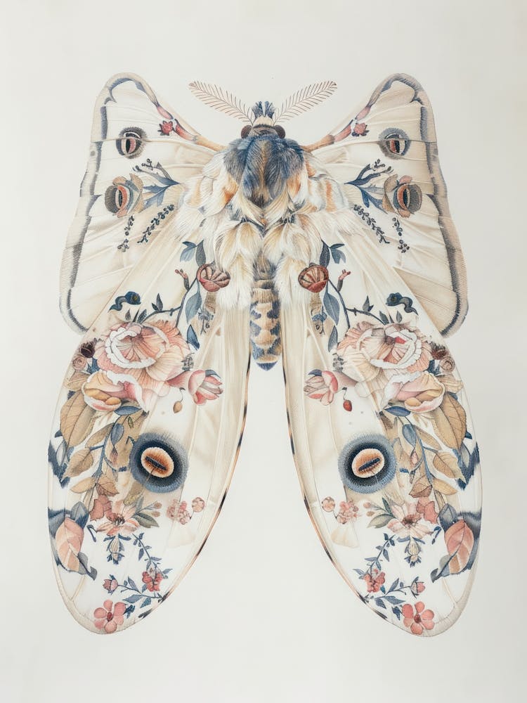 Textile Butterflies William Morris Style 9