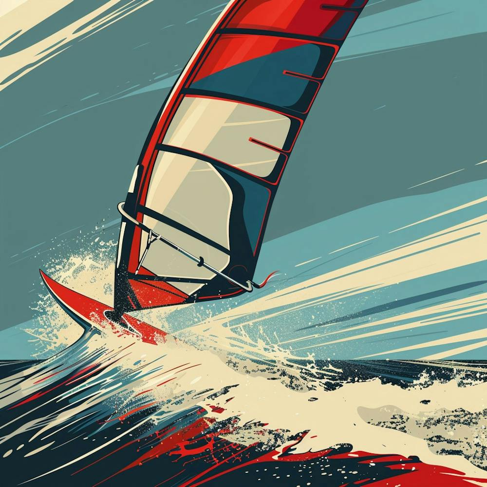 A Windsurfing Vector Design Illustration 1718707331 1