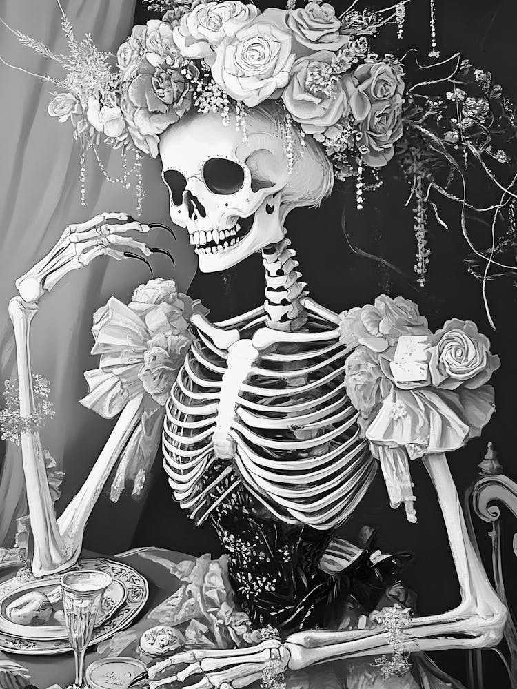 Skeleton With Roses 2