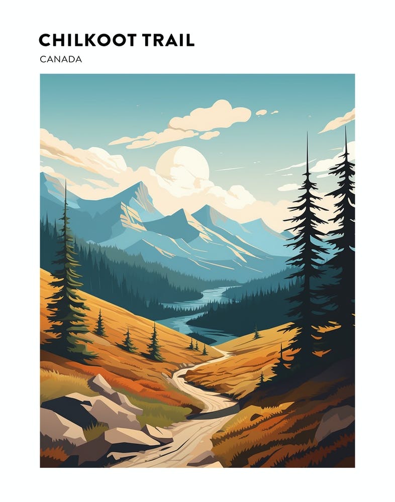 Chilkoot Trail Canada 1 Hiking Trail Landscape Poster