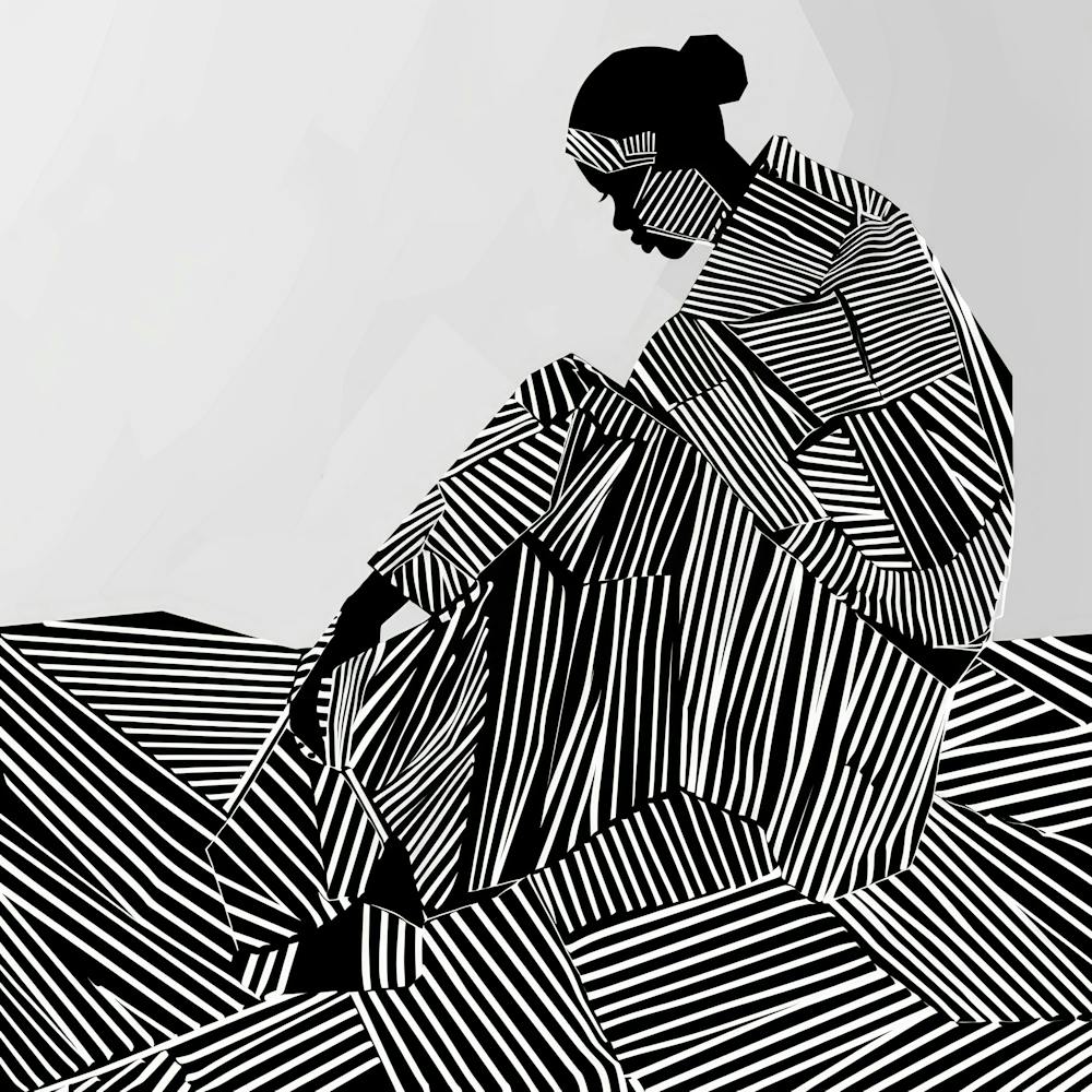 Woman Sitting On The Ground 2