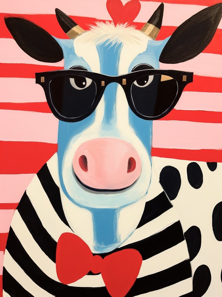 Little Cow 3 Wearing Sunglasses