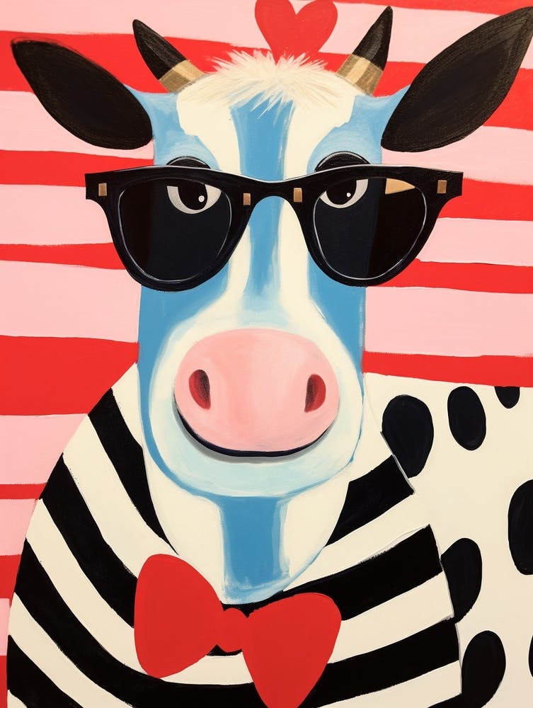 Little Cow 3 Wearing Sunglasses