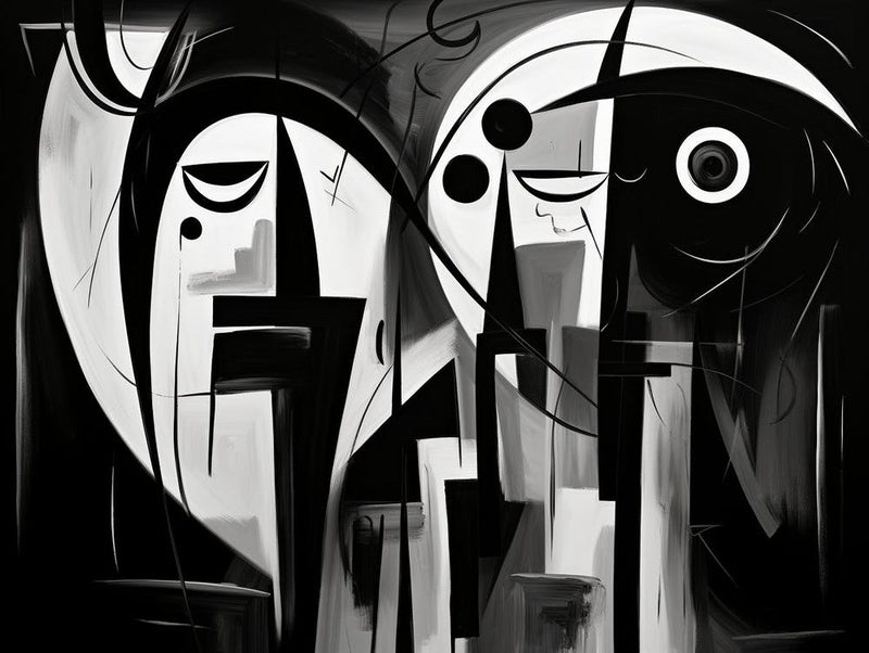 Emotions Abstract Black And White 8