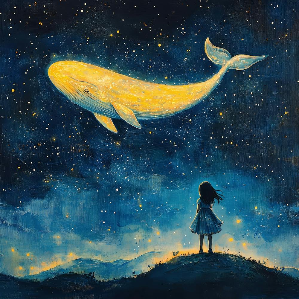 Whale In The Starry Night Sky 11
