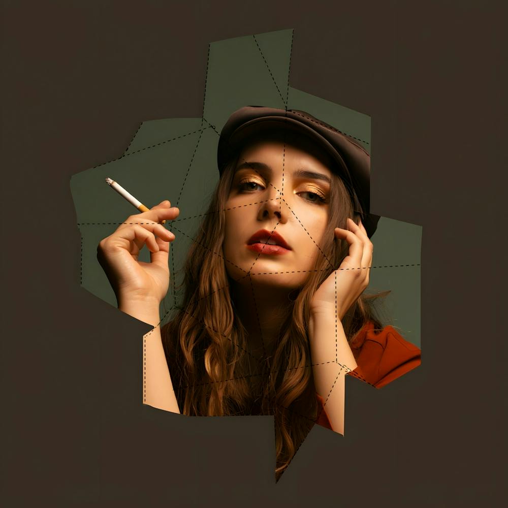Woman Smoking A Cigarette
