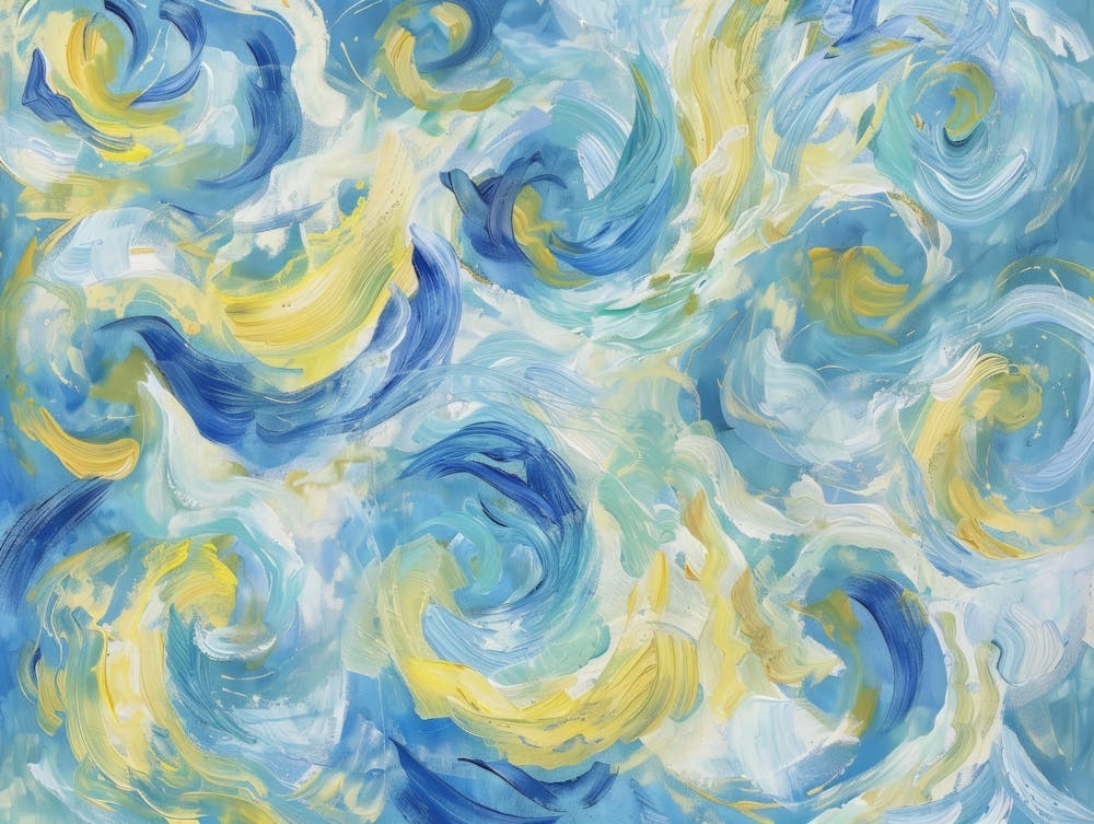 Blue And Yellow Swirls 1