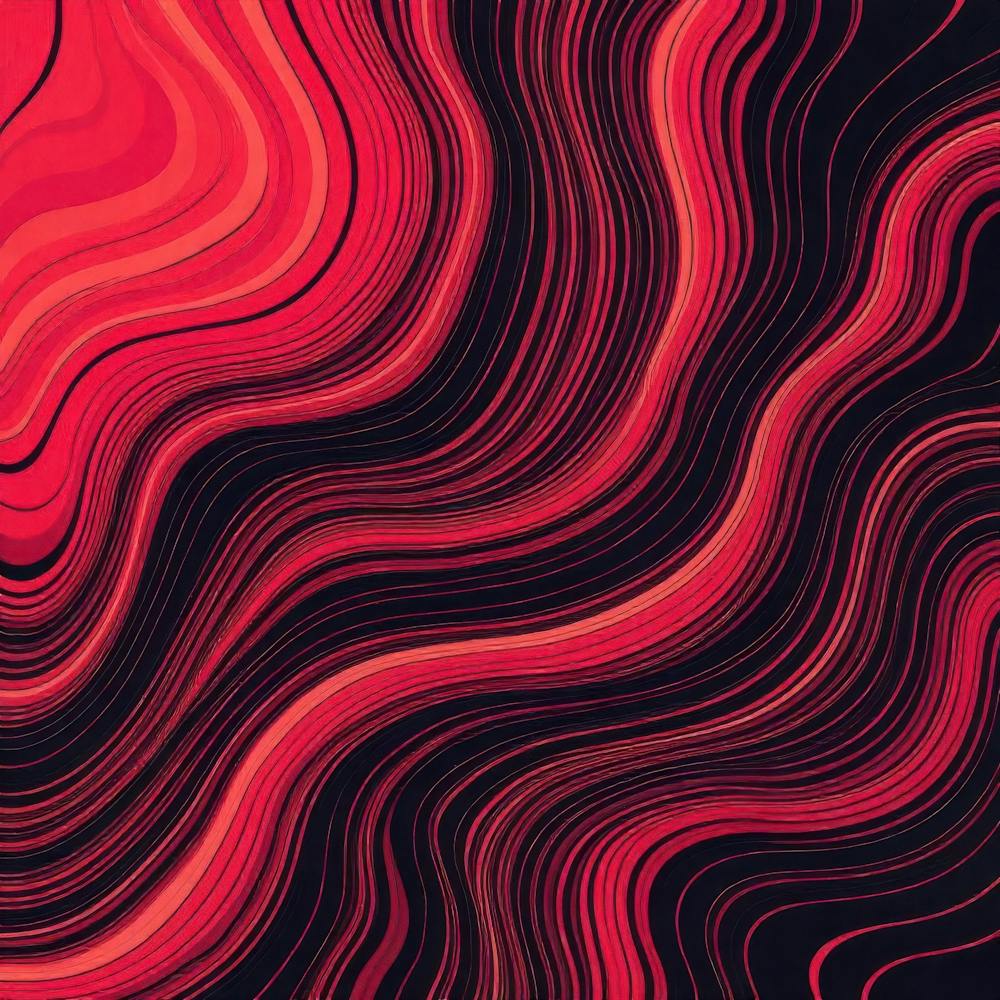 Abstract Red Wavy Pattern