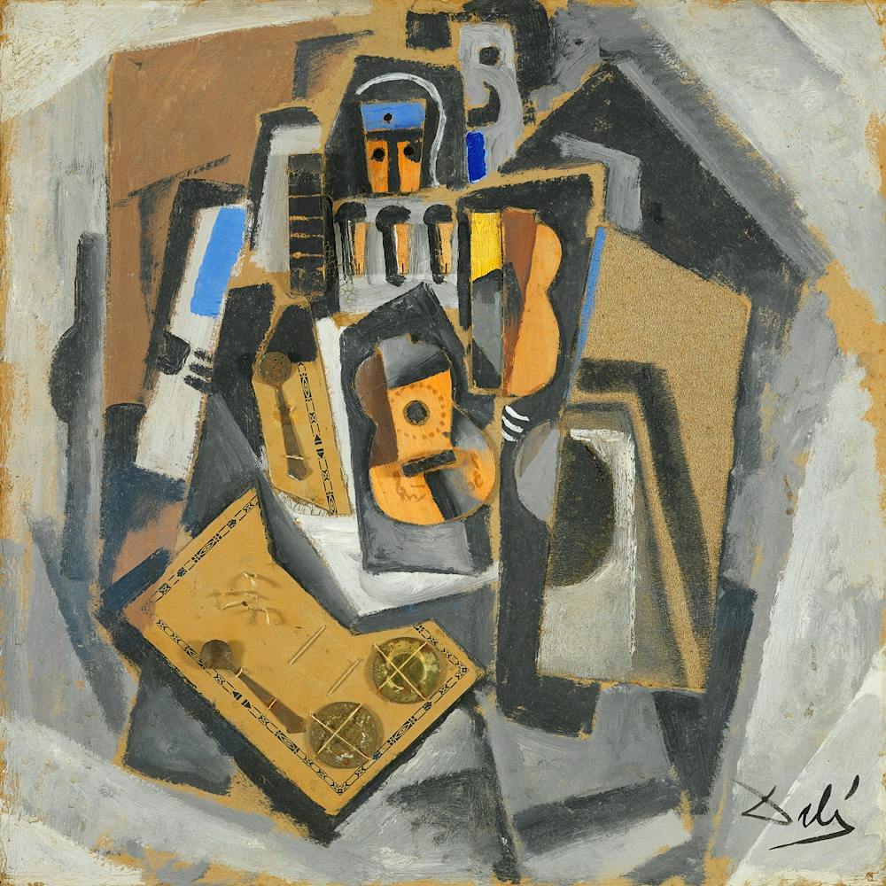 Salvador Dali Pierrot With Guitar