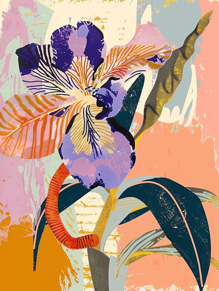 Colourful Flower Illustration Wild Pansy 2