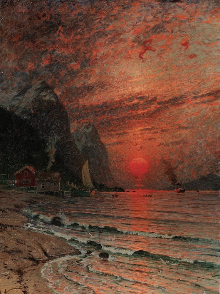 Sunset Over The Fjords