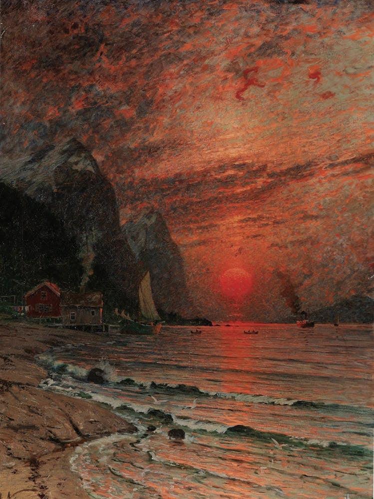 Sunset Over The Fjords