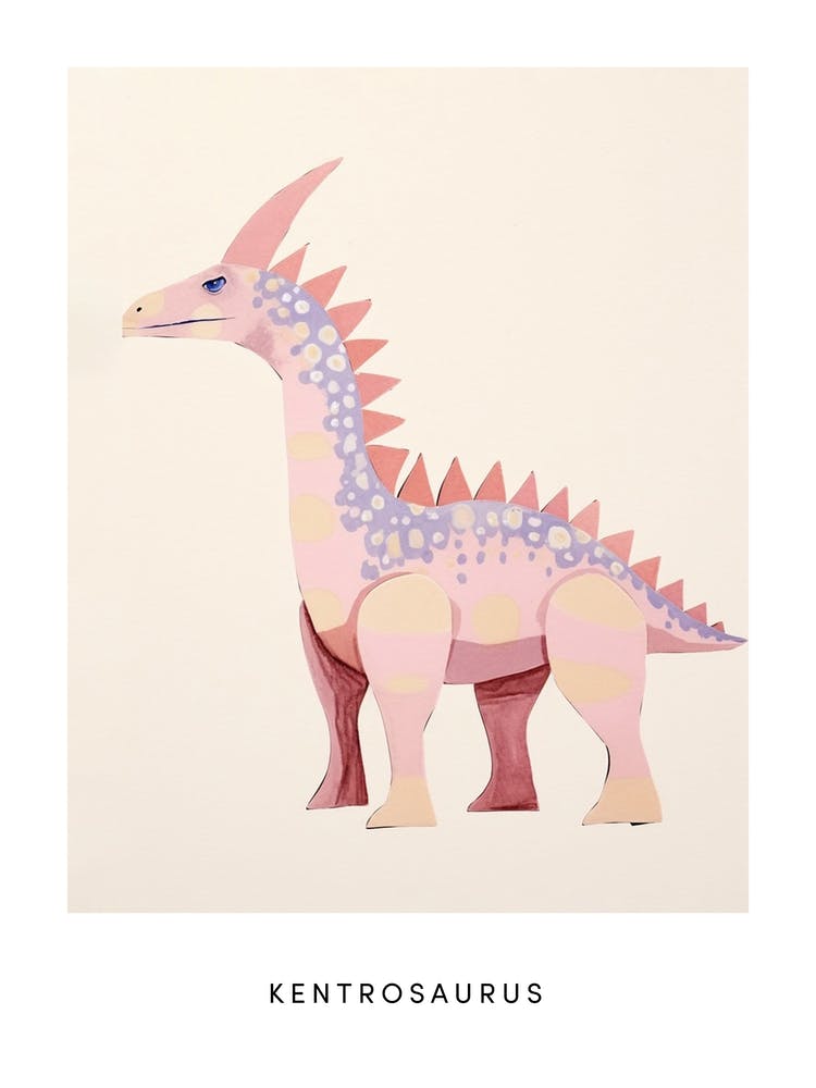 Nursery Dinosaur Art Kentrosaurus 2 Poster
