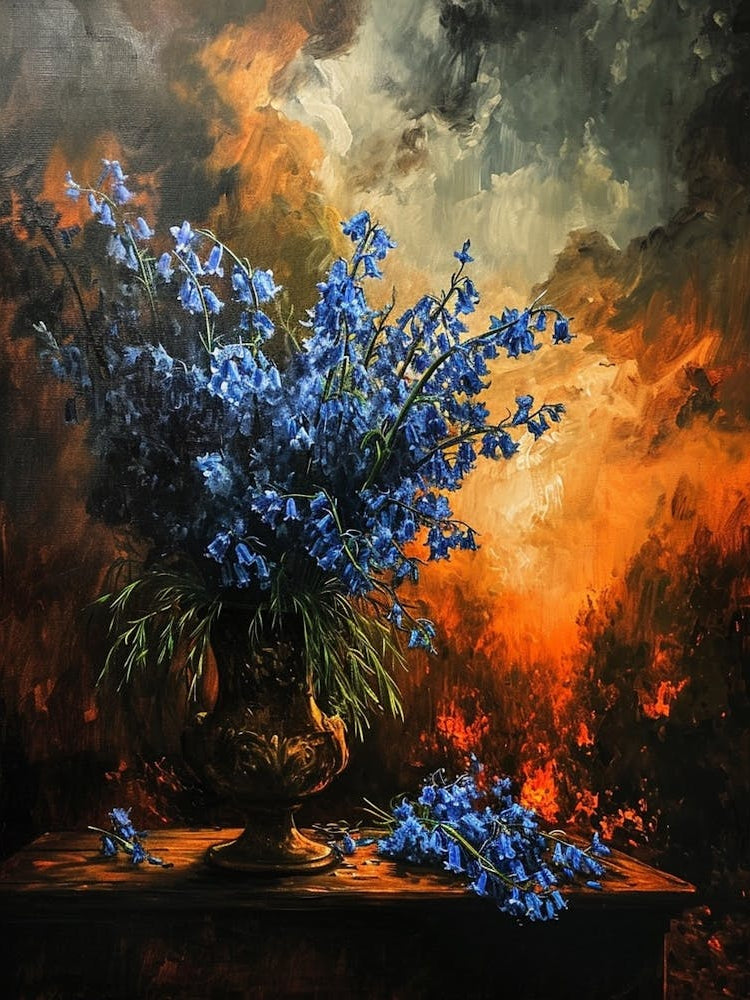 Baroque Floral Still Life Bluebell 2