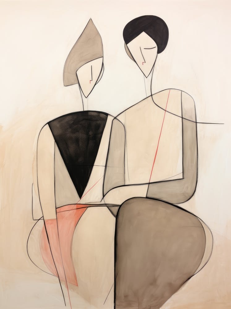 Two People Sitting