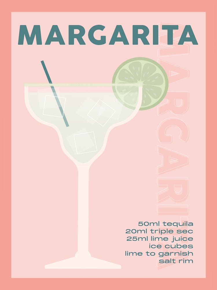 Pink Margarita Cocktail
